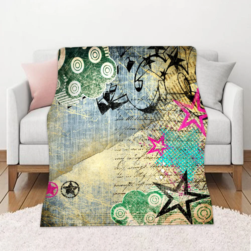 Фланелевое одеяло зимняя сохраняющая тепло кровать для сна декоративная буква и