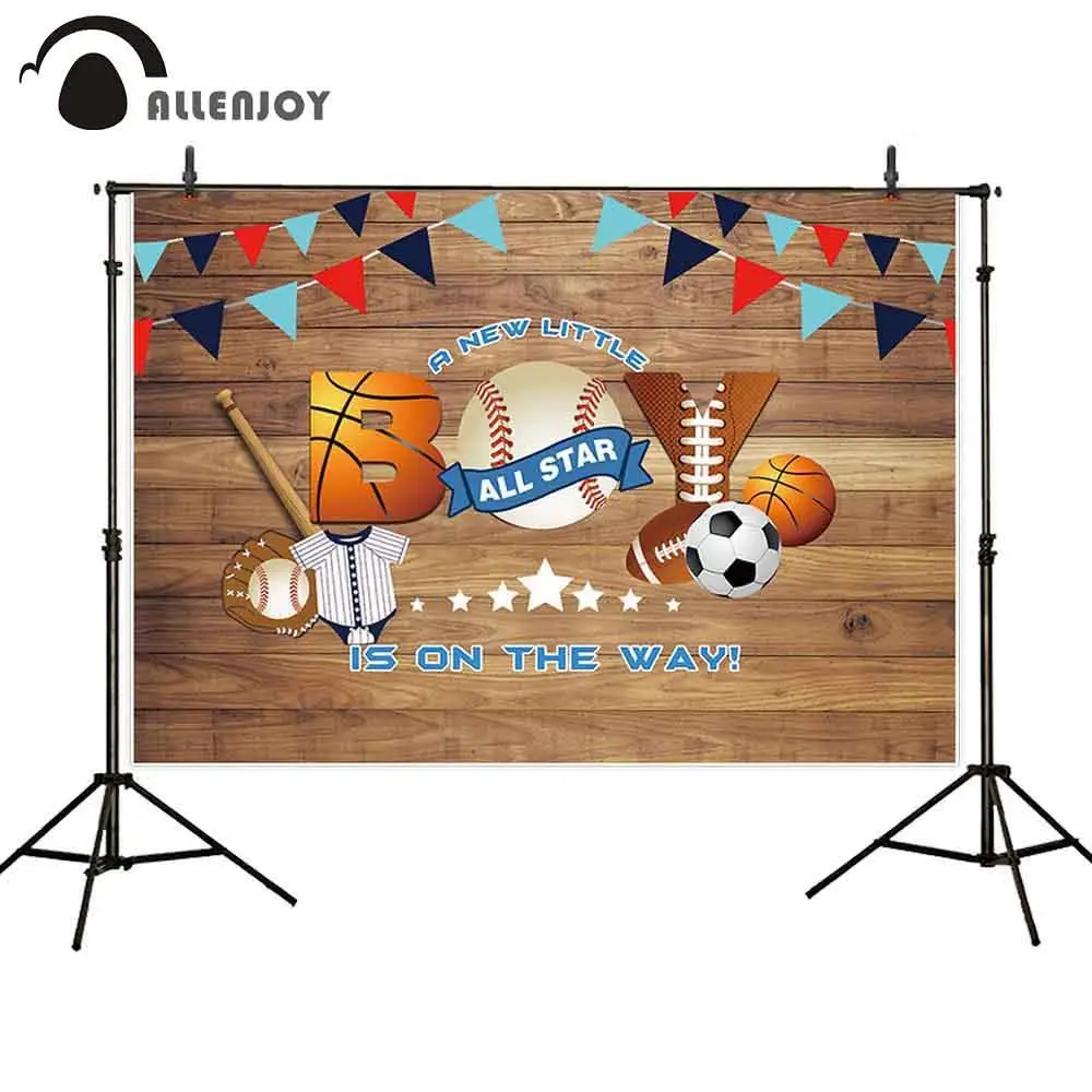 Allenjoy новорожденный фон деревенский коричневый деревянный пол мяч форма