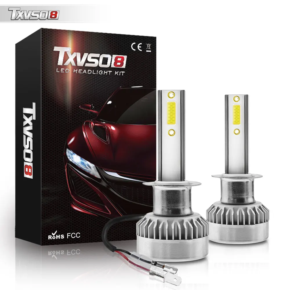 

TXVSO8 2020 H1 светодиодный Canbus 12V 110W Автомобильные фары светодиодсветодиодный аксессуары 360 градусов 6000K 20000LM универсальные автомобильные фары