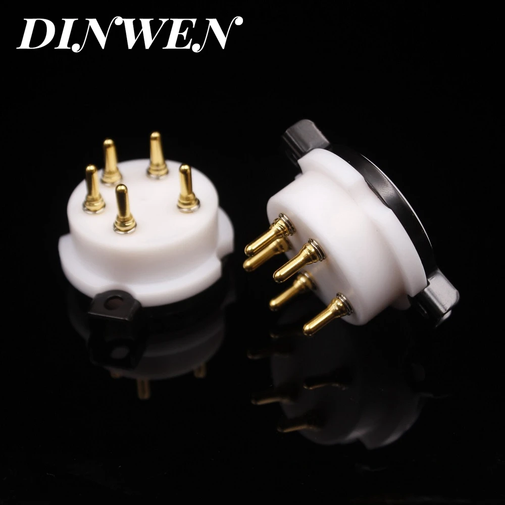 2 шт. 5-контактная трубчатая розетка EIZZ Высококачественная основа клапана из ПТФЭ