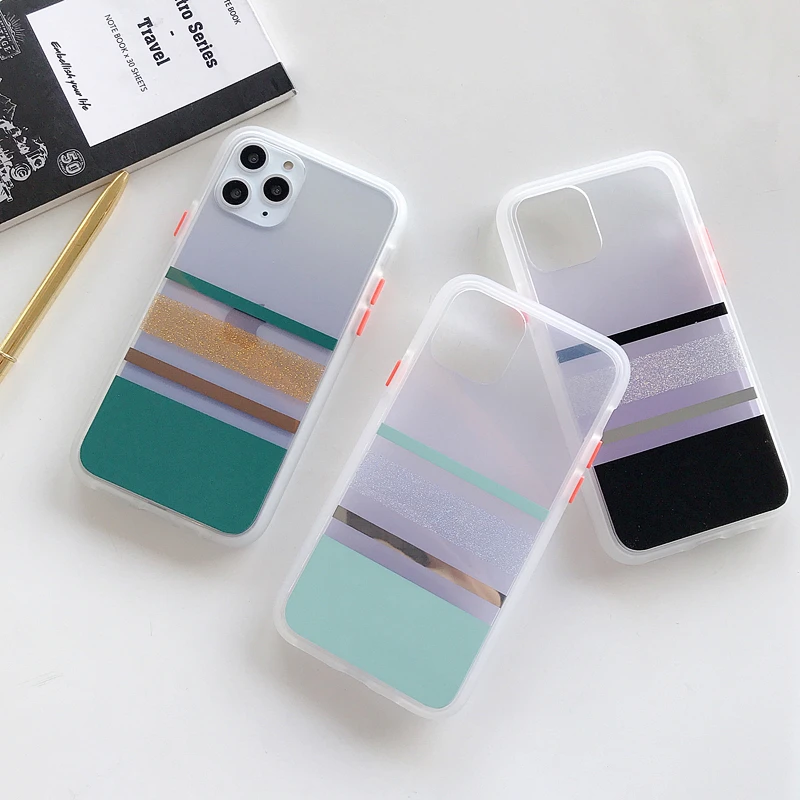 Модные цветные блестящие чехлы для телефонов iPhone 11 XR X XS Pro Max 6 6s 7 8 Plus мягкий