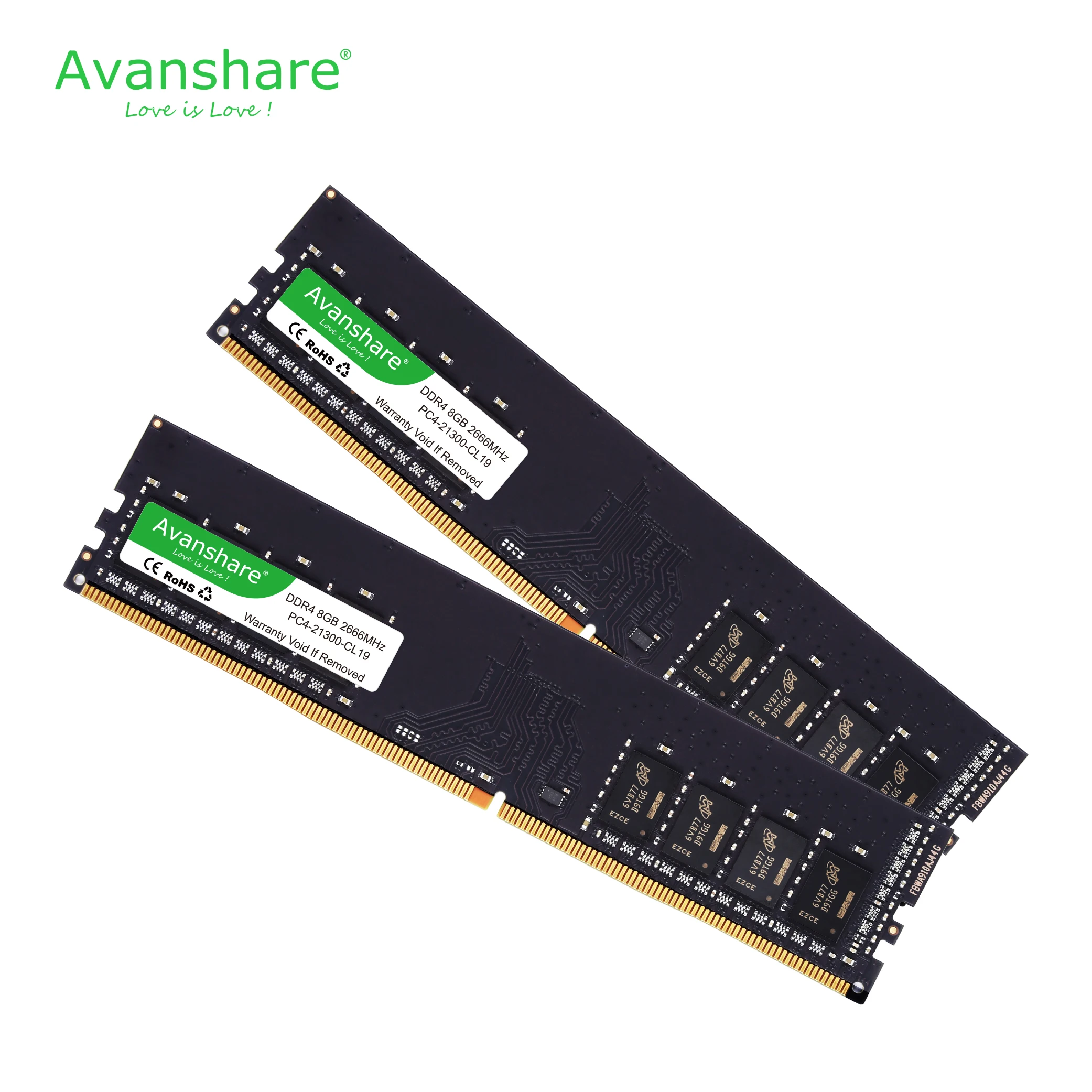 Avanshare DDR4 оперативная память 4 ГБ 8 16 2666 2400 МГц 288Pin пожизненная гарантия высокая
