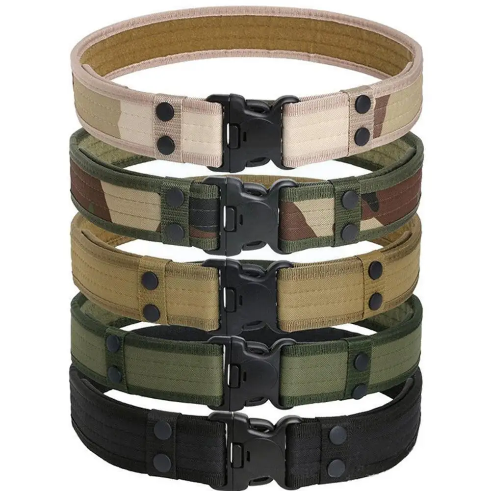 

Military Tactical Belt Nylon Camo Army Belts Black Male Hunting Survival Me Outdoor Buckle Combat Belt Training R8J1 Molle U4D5