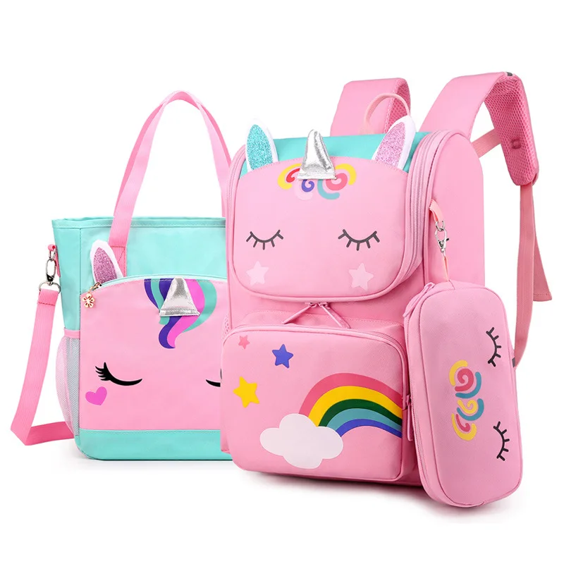 

Children School Bags Teenagers Girls Printing Rucksack school Backpacks 3pcs/Set Mochila kids travel backpack Cute shoulder bag