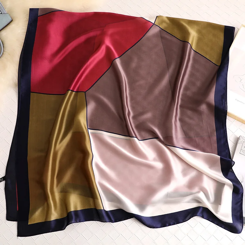 

Female Foulard Echarpe Designer Bandana New Summer Women Silk Scarf Beach Hijab Shawls and Wraps