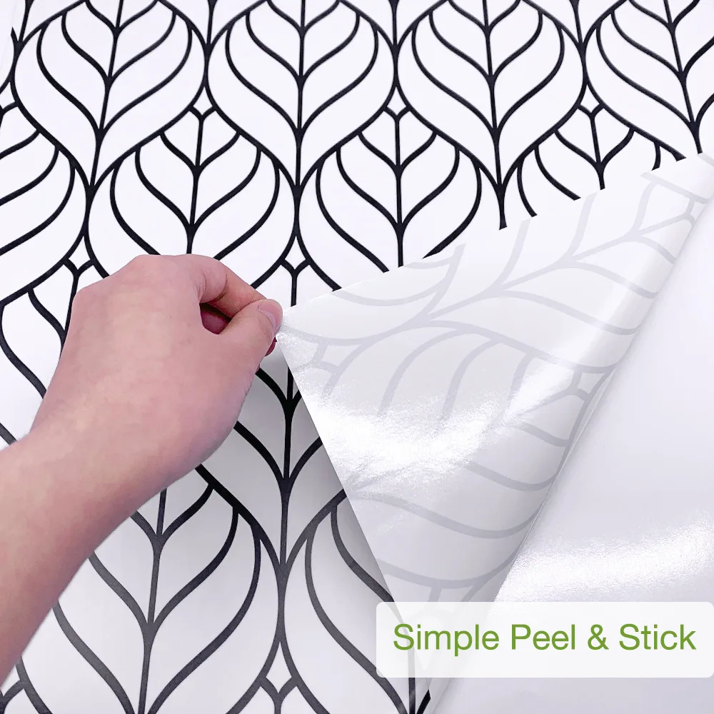 Современные белые и черные геометрические полосы для контакта бумажная