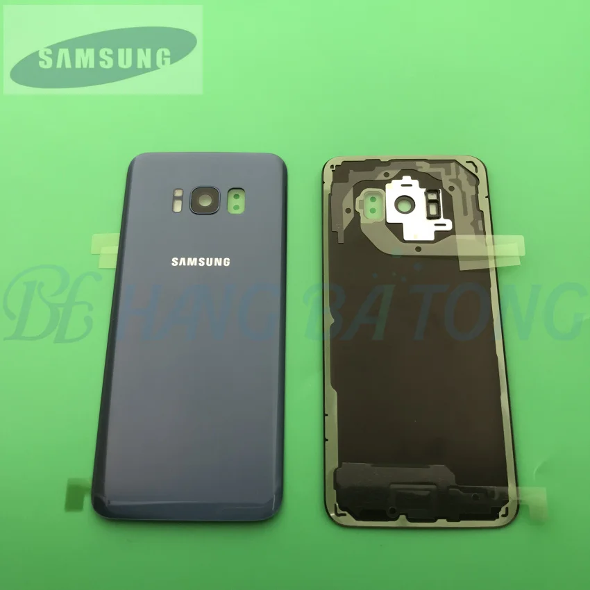 Оригинальное стекло samsung Galaxy S8 S8 Plus G950F G955F задняя крышка батарейного отсека задняя крышка Корпус чехол Замена+ клейкая наклейка