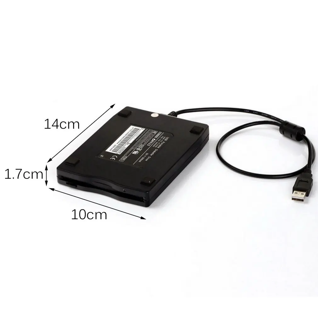 

FDD Black USB Portable External Interface Floppy Disk FDD External USB Floppy Drive for Laptop 3.5 Inch 1.44MB 12 Mbps