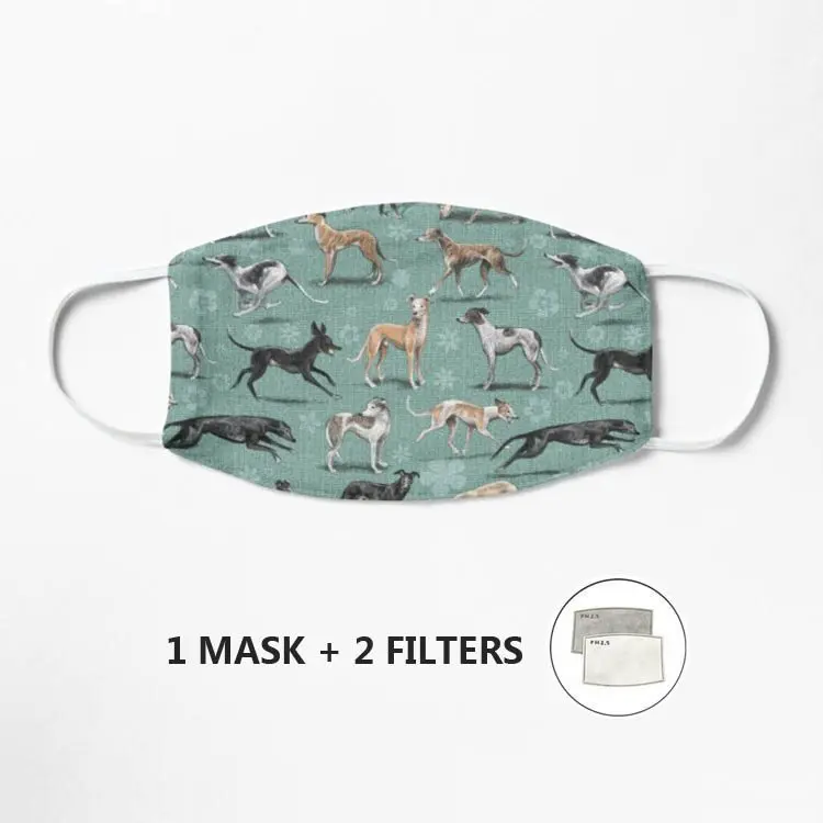 Маска Greyhound моющаяся многоразовая дышащая маска для лица Пылезащитная