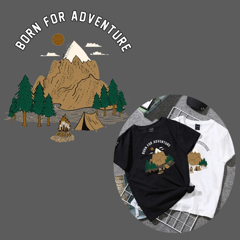 Наклейки для кемпинга стираемые Аппликации термотрансферные нашивки А уровня