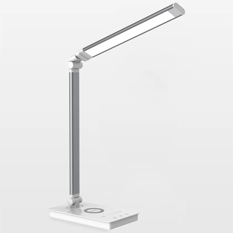 

10W QI Wireless Charging LED Desk Lamp Brightness Adjustable 5 Colors Temperature Lighting Eye Protect Reading Light Table Lamp
