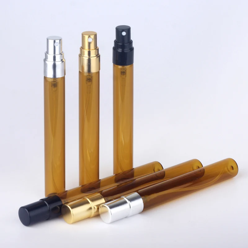 100Pieces/Lot 10ml Perfume Bottle Empty Spray Amber Atomizer perfume Cosmetic Container Travel | Красота и здоровье