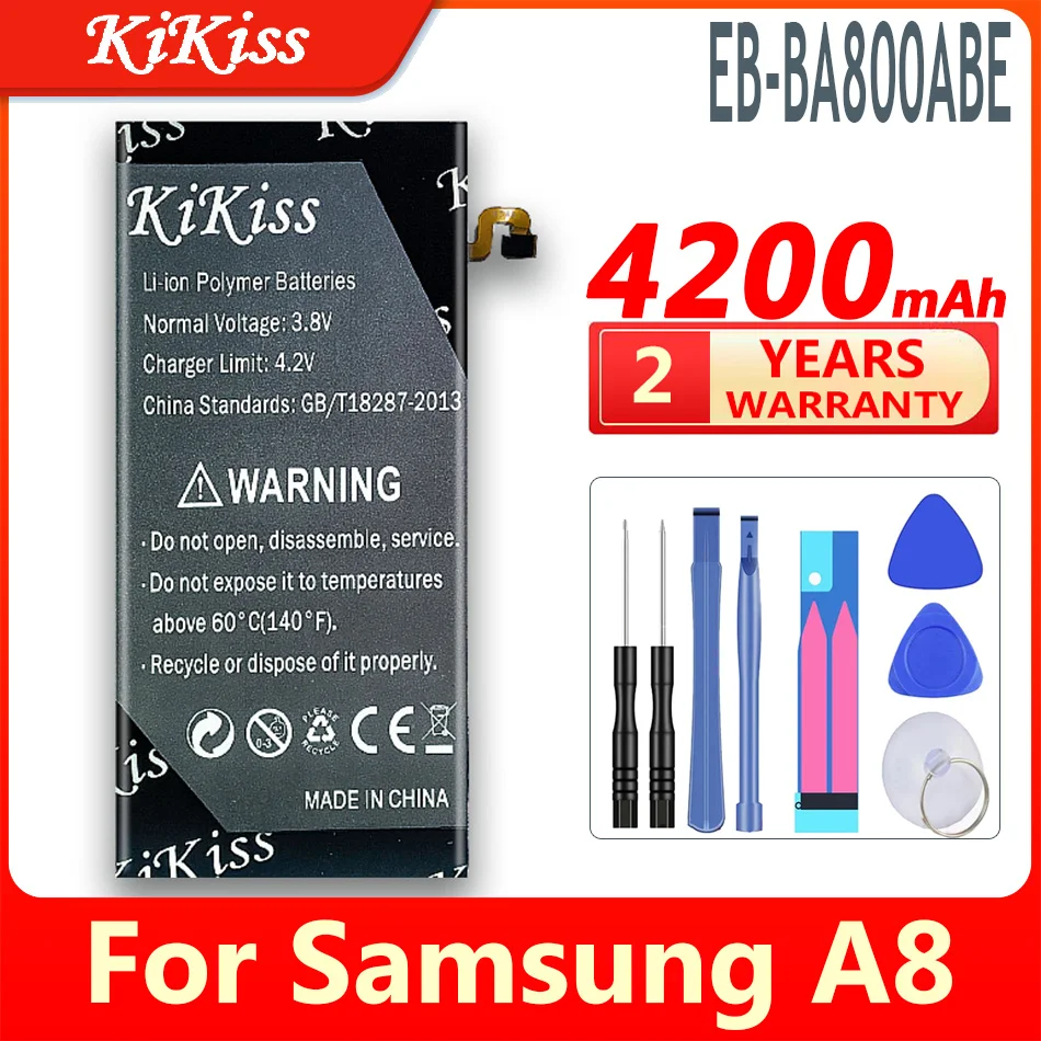 

Аккумулятор KIKISS 4200 мАч для Samsung GALAXY A8 A8000 A800F A800S A800YZ