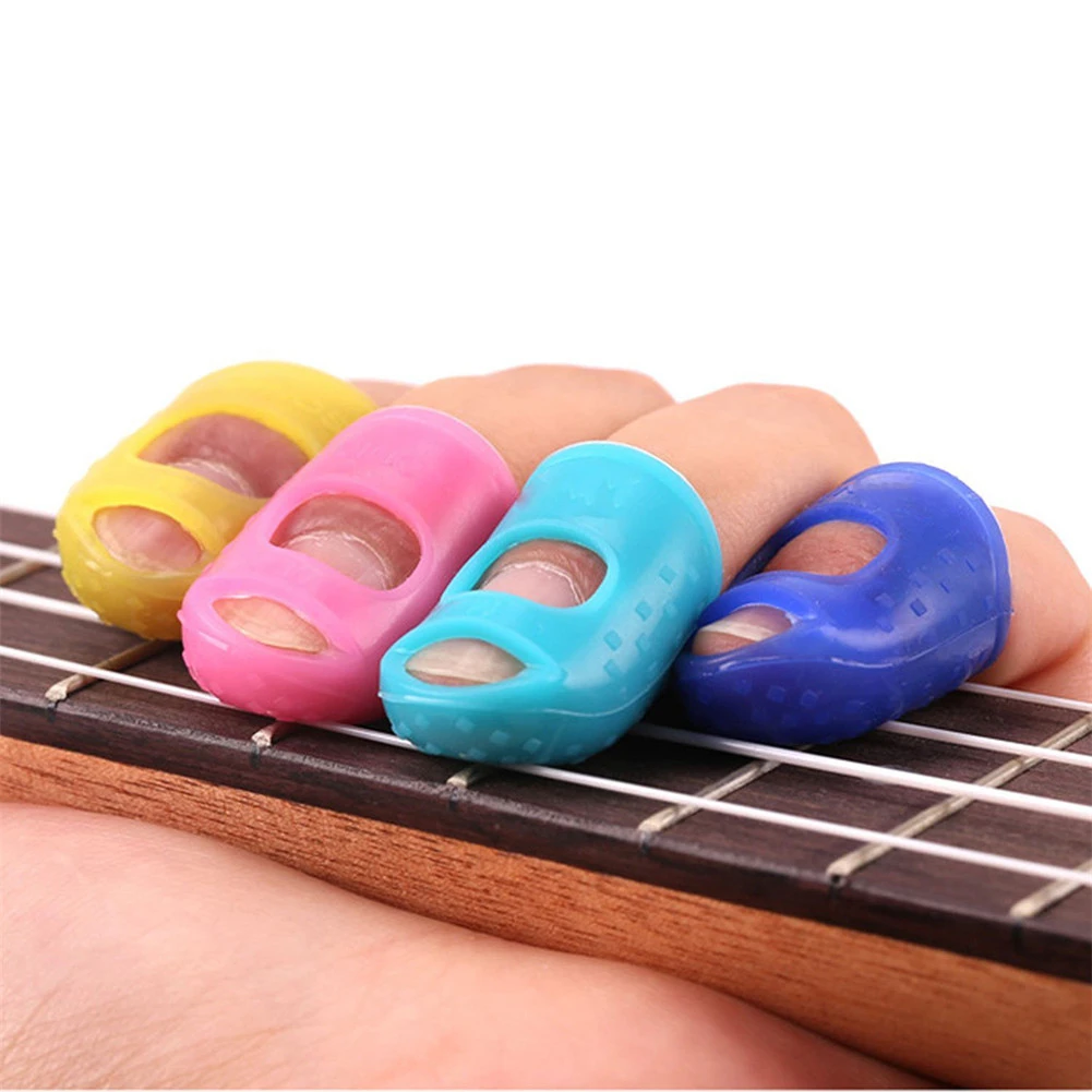 

1pc Finger Guards Guitar Fingertip Protectors Fingertip Protector Fingerstall Silicone Guitar Ukulele String Finger Guards