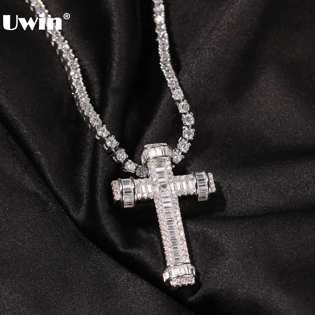 

UWIN Мода украшения, подвеска-крест ожерелья Медь ледяной кубический цирконий мужские Подвески хип-хоп ювелирные изделия для Прямая доставка