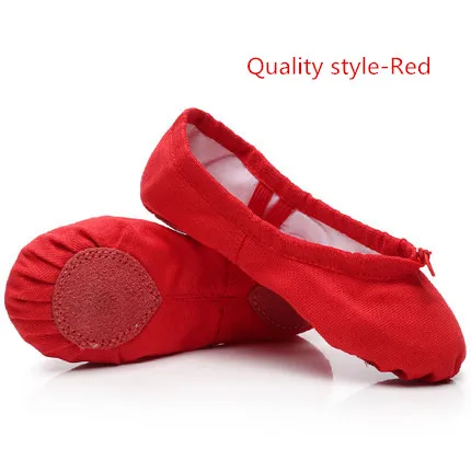 Red Quality style Розовые, синие, розовые, красные, черные, белые, зеленые балетки для девушек, женские балетки для йоги, Zapatos De Punta De Ballet Zapatillas De Ballet - Цвет: Red Quality style