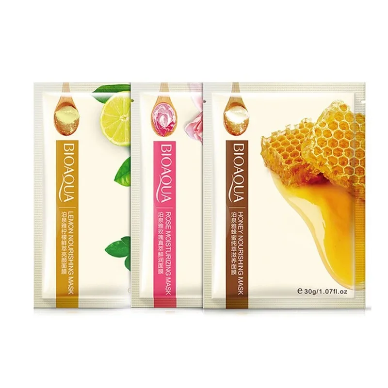 Увлажняющая маска для лица с розовым медом и лимоном питательная женщин