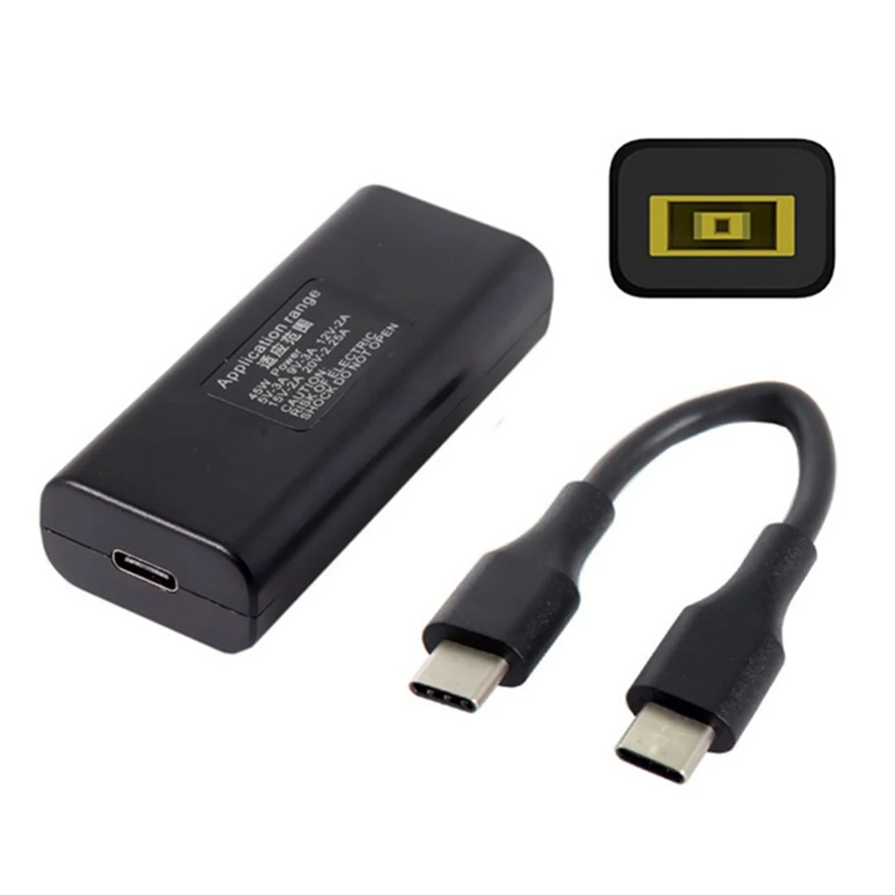 Квадратная розетка типа C DC для ноутбука USB кабель Jack Конвертер Коннектор