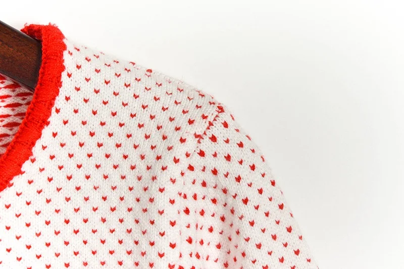 Cute Women knit Sweater 2019 Autumn Winter Cartoon Dog Jacquard Polka Dot Round Neck Knit Top Pullover Casual Jumper | Женская одежда