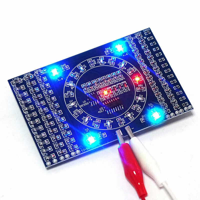 Пайки практика SMD монтажная плата светодиодный электроники проекта DIY Kit SMT PCB для