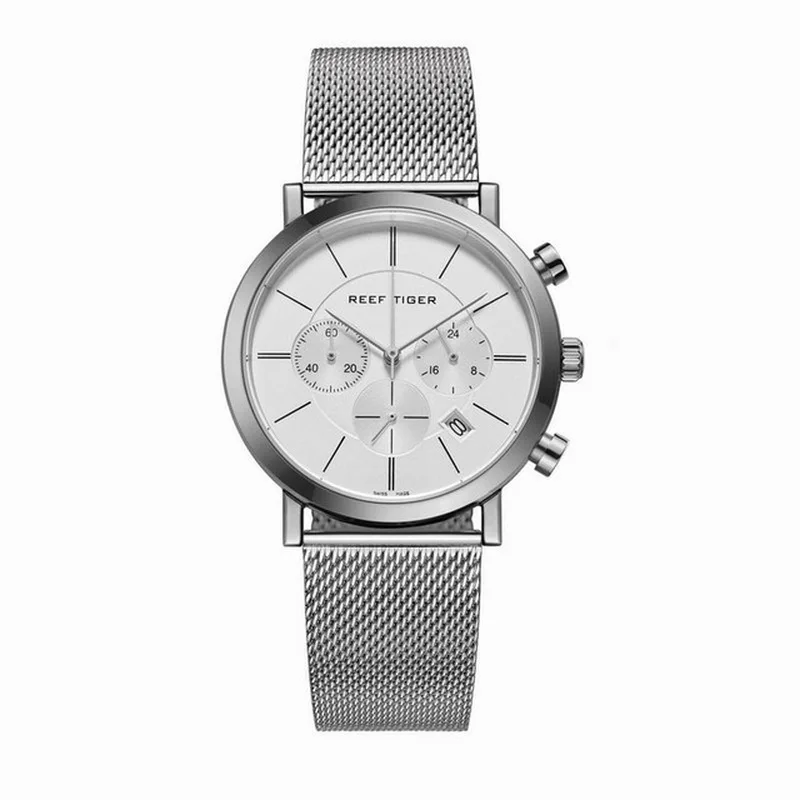 Нарядные мужские часы спортивные с хронографом повседневные Кварцевые