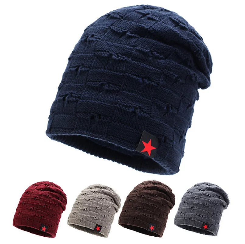 Новинка мужская шапка Корейская версия уличного стиля Повседневная вязаная зима