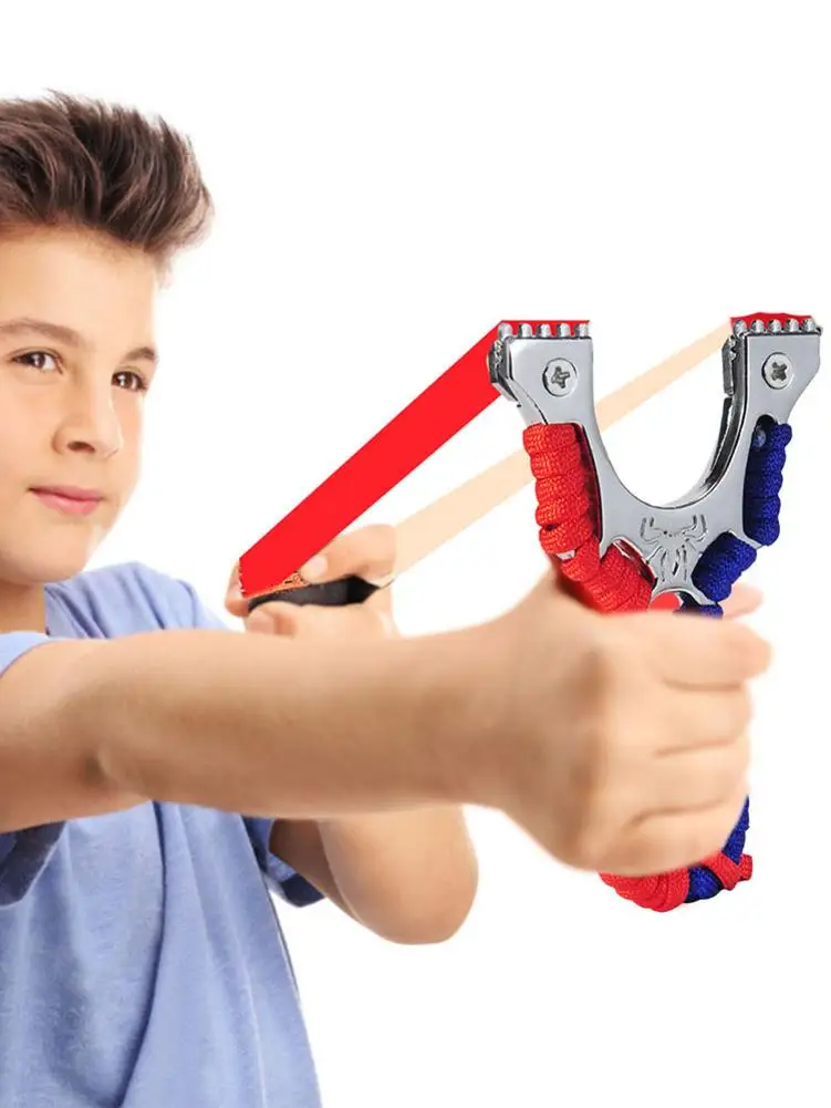 Рогатка катапульта соревновательная Прицельная плоская кожаная для стрельбы из