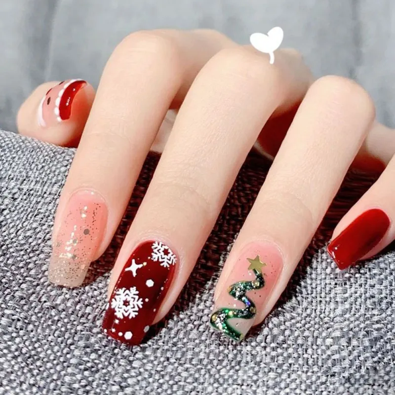 

Colorful Wood Pulp Nail Foil Nail Art Nail Art Designs for Acrylic Nails Christmas Nail Art StickersChristmas Nail Art Stickers
