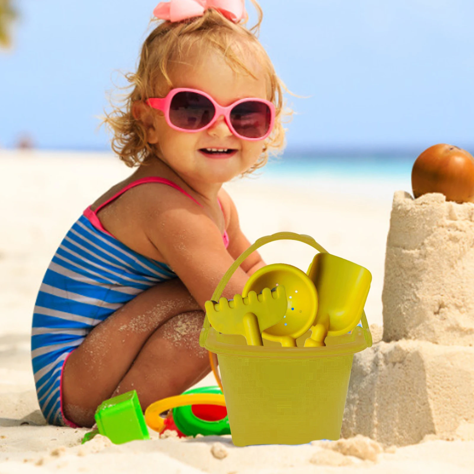 Beach Toys For Kids 4pcs Baby Beach Game Toys Children Sandbox Set Kit Summer Toys for Beach Play Sand Water Game Play