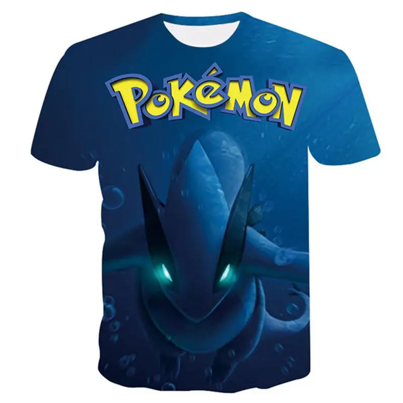 Повседневные 3D футболки с покемоном Харадзюку для мужчин одежда 2019 короткий