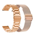 Сетчатый и однотонный ремешок из нержавеющей стали для наручных часов Garmin Vivomove HR 3 3S  Vivoactive 4 4S 3дисплей роскошный стильный ремешок для часов