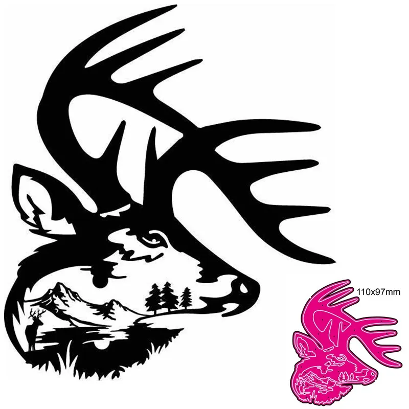 

Металлические штампы для вырезания форма для вырезания животных Олень украшение для скрапбукинга бумаги ремесла ножа форма лезвие перфора...