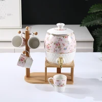 nordic large capacity cold water pot household juice cool white pot cup ceramic water set set cute gift cute water bottle