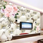 3D Роспись по индивидуальному размеру, европейский стиль, розы, цветочный узор, алмазная настенная живопись для гостиной, ТВ, фон, самоклеящиеся обои