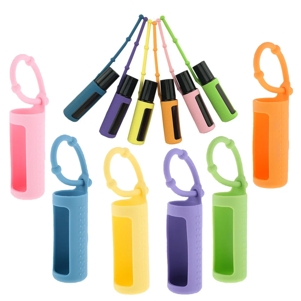 

Roller Bottle Sleeve Essential Oil Bottle Protective Cover with Rope