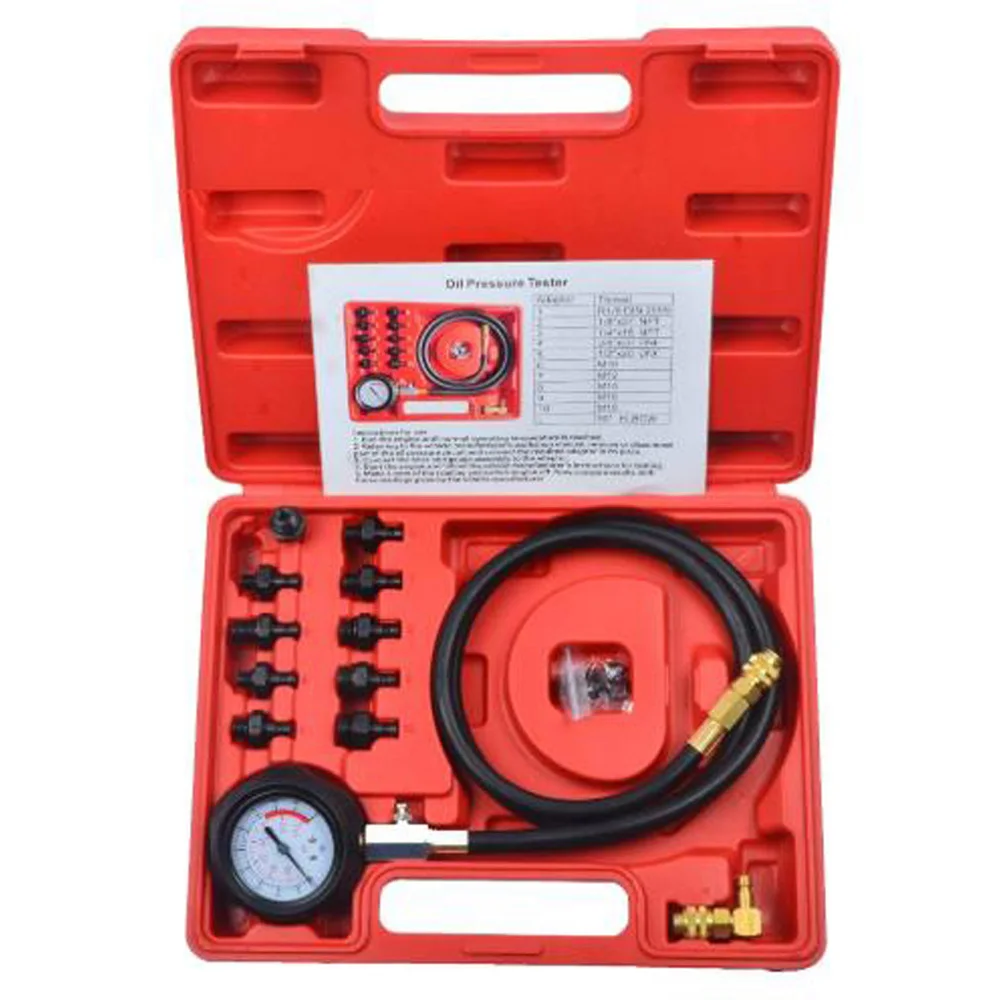 

Tool Oil pressure tester Low Kit Car Garage Equipment 0-10bar 0-140psi