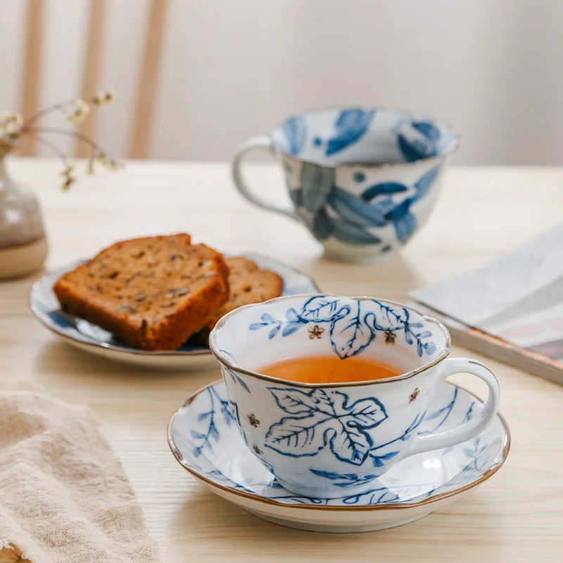 

Винтажный цветочный чайный кофейный набор, европейская Золотая кружка, экологически чистый кофейный набор, арабские дорожные чашки, посуда...