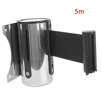 sport protective tape wall mount stanchion queue stainless steel crowd control retractable ribbon red belt barrier 2m 5m