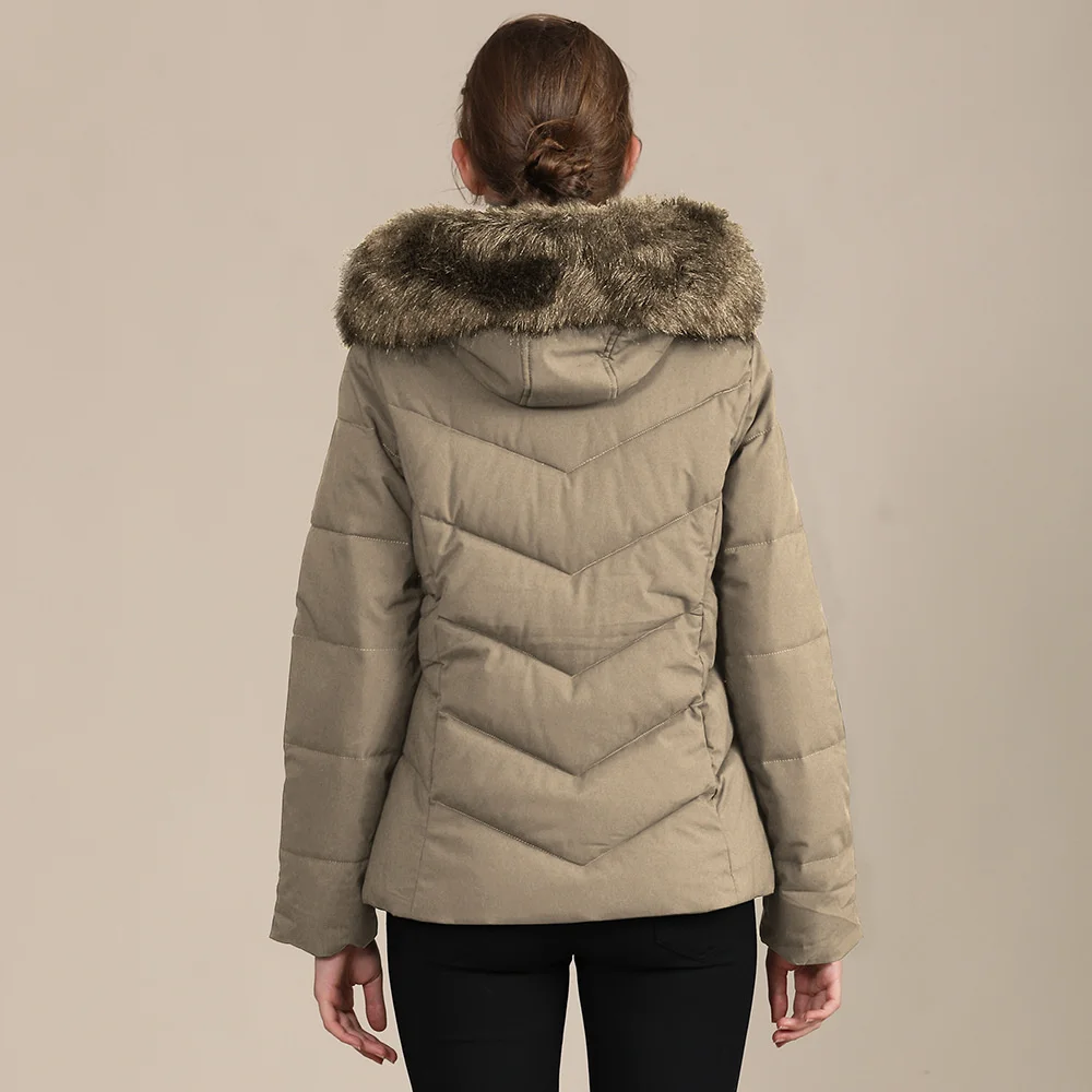 

Winter Womens Jacket Hooded Solid Color Thick Womens Coats Fashion Slim Zipper Femme Outerwear