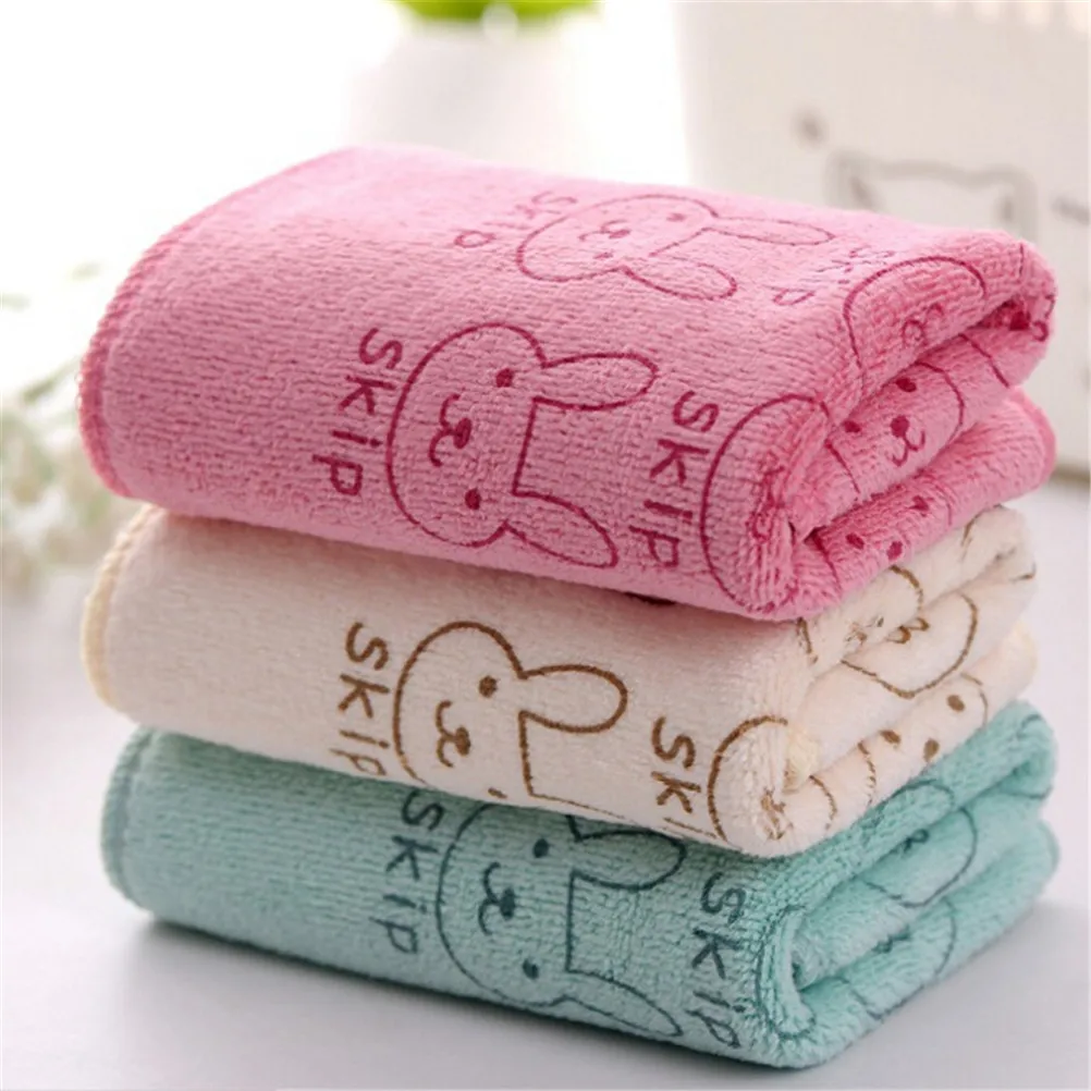 

5Pcs Baby Kid Towel Face Microfiber Absorbent Drying Bath Beach Towel Washcloth Swimwear Baby Towel Cute Cotton Kids Towel