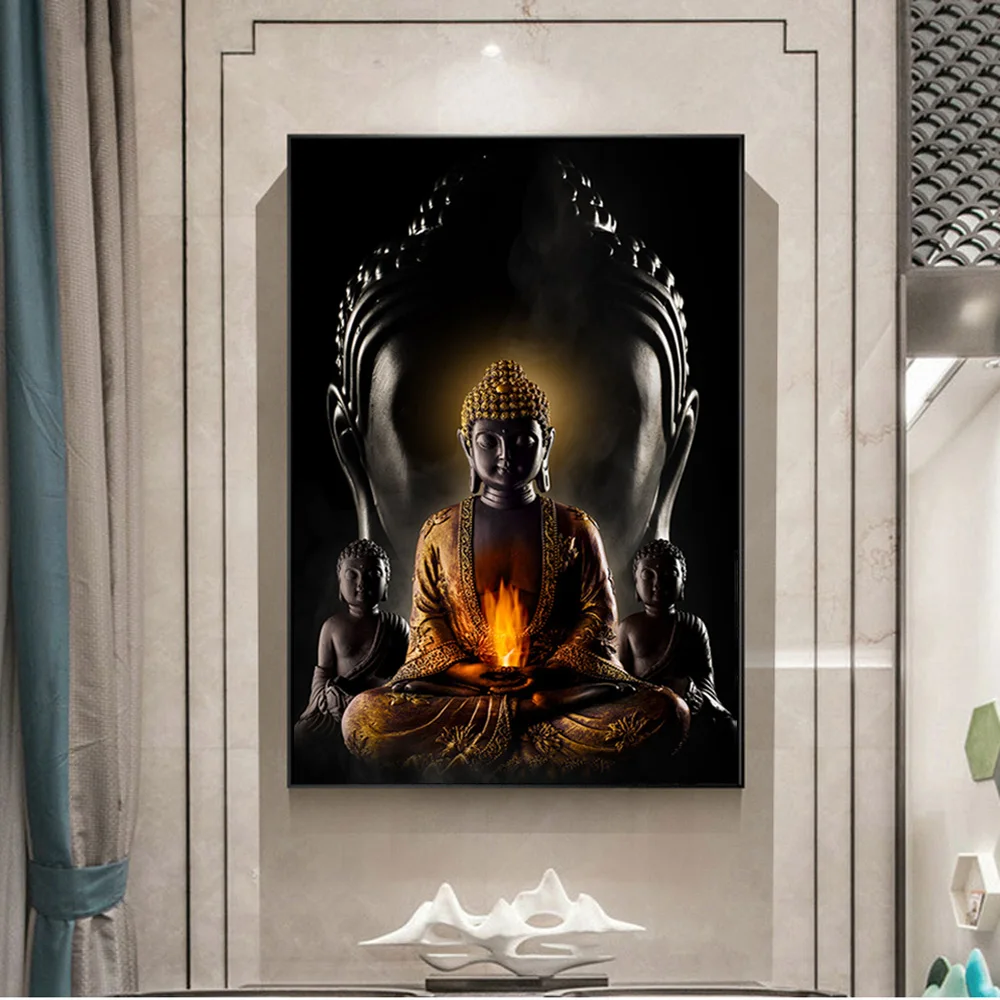 

Sculpture Picture whith the Buddha Picture Canvas Painting Oil Painting Poster Modern Wall Art Picture in Livingroom Home Decor