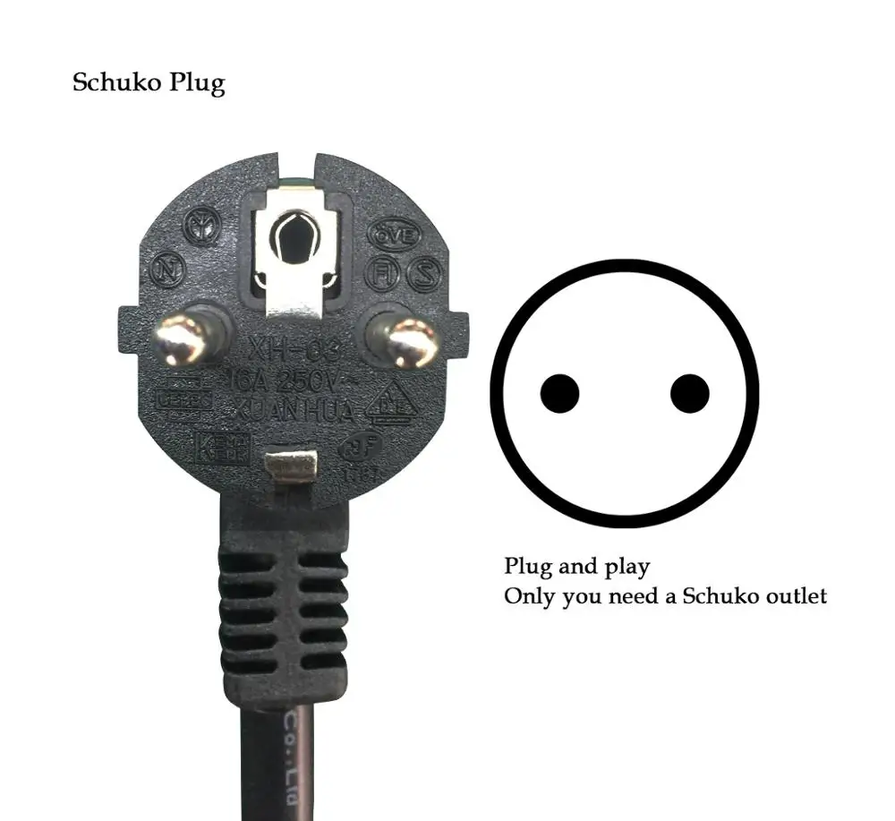 YKS-ESNES, evse Тип 2, зарядное устройство IEC62196 16A стандарт ЕС Schuko штекер 5 м кабель evse регулируемый