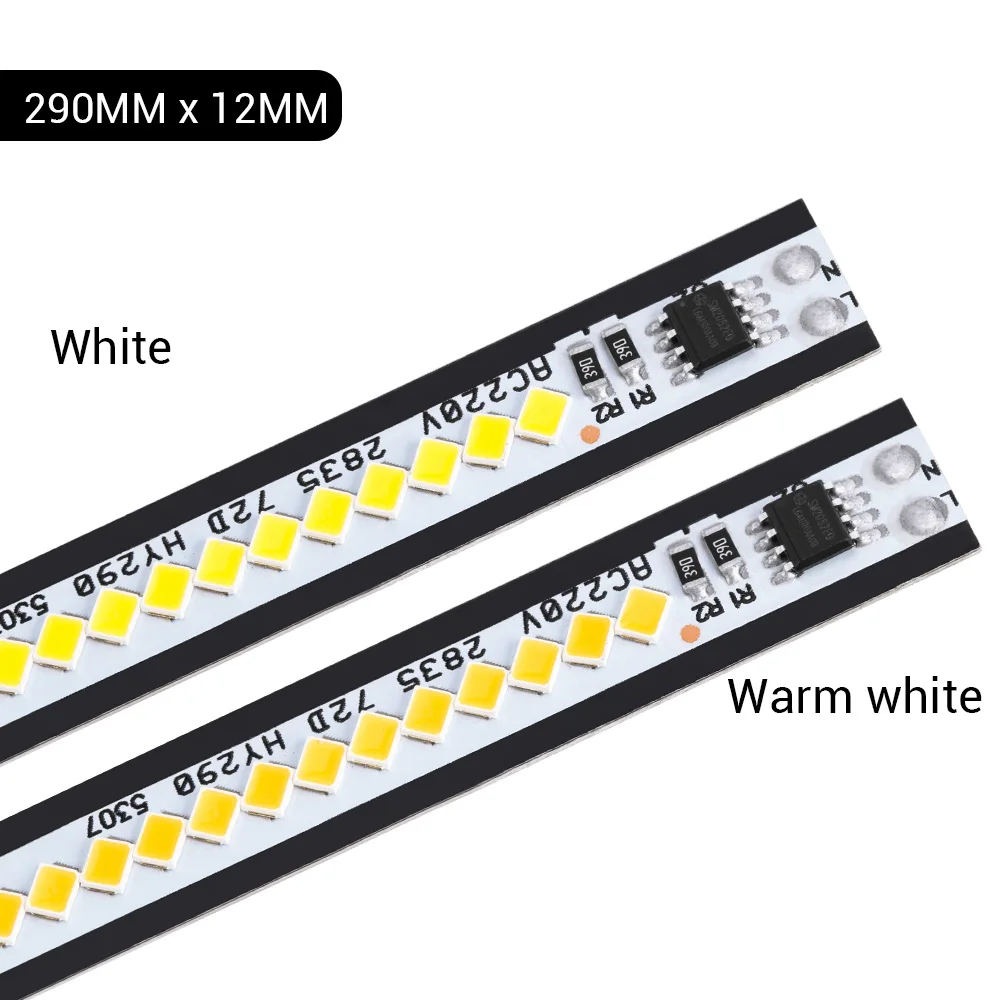 Жесткая светодиодная ленсветильник 220 В переменного тока 2835SMD 195 мм 290 390