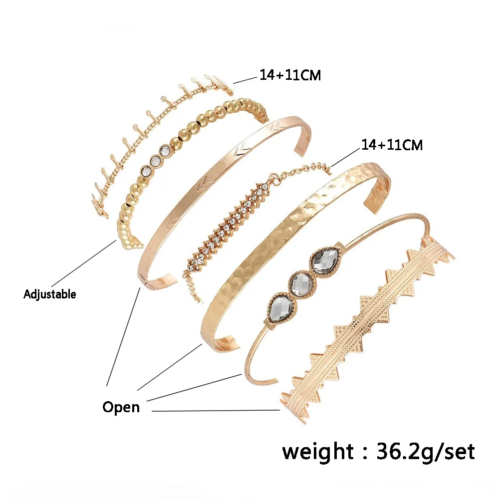 7 шт./компл. женские туфли в панковском стиле браслеты с рисунком ананаса стрелка