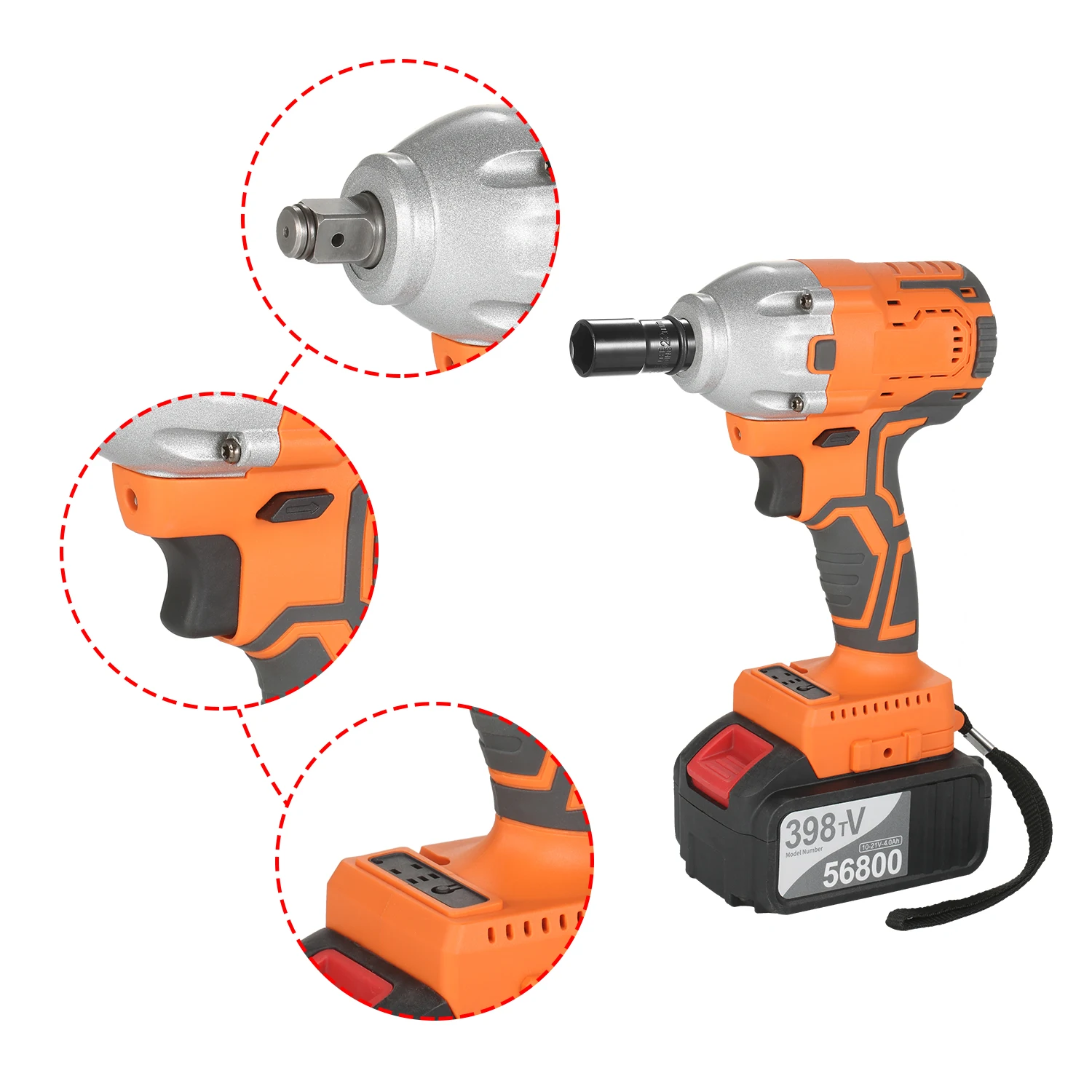 Беспроводной бесщеточный ударный гайковерт нм с высоким крутящим моментом А