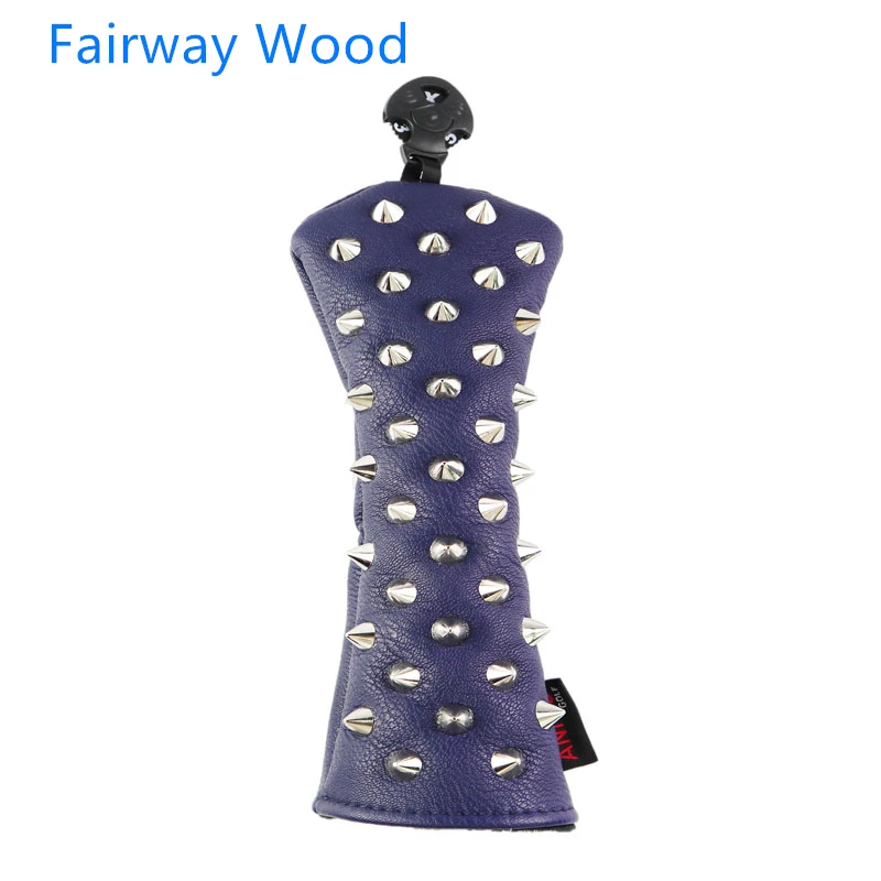 NRC Golf Head Covers Hybrid Woods Putter Чехлы для клюшек для гольфа красные синие заклепки - Цвет: Blue Hybrid