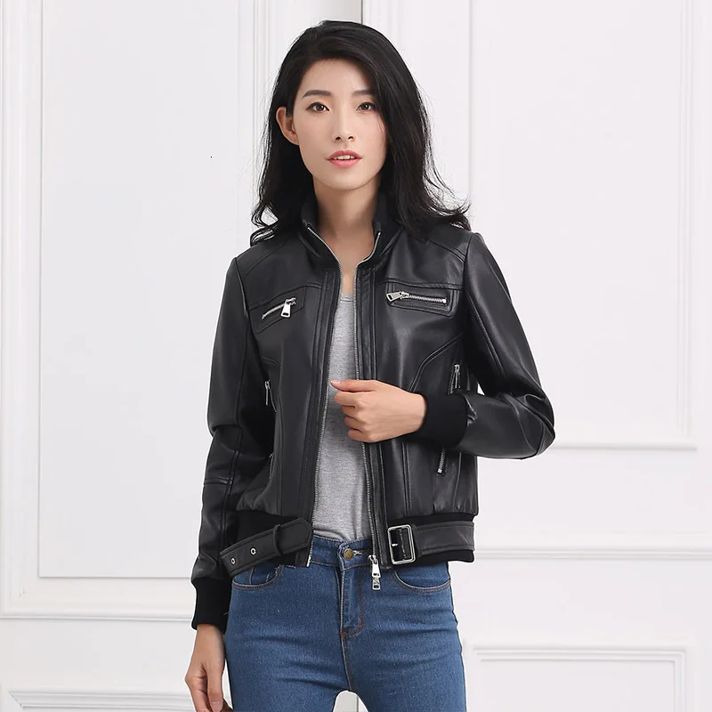 Genuine Leather Jacket Women 2020 Real Sheepskin Leather Coat Korean Streetwear Slim Jackets Chaqueta Mujer YFN-1515 YY436
