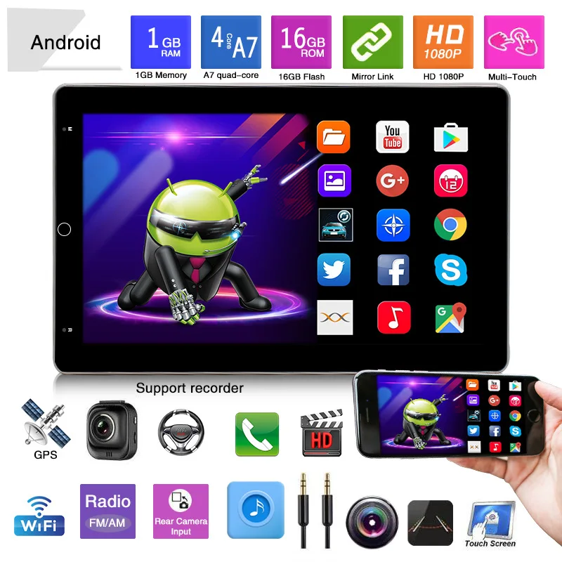 Универсальный автомобильный радиоприемник 2DIN 10 1 дюйма Android 11 2 ГБ + 32 без Dvd-плеера