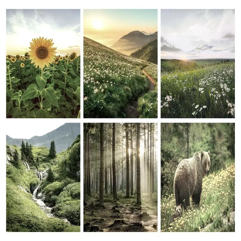 

GATYZTORY Frame DIY Painting By Numbers Kits Mountain Scenery Wall Art canvas pictures by numbers 60x75cm Home Decor Art