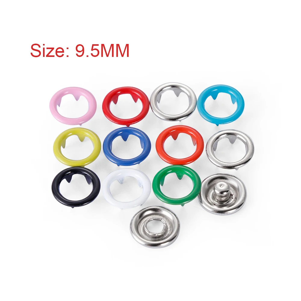 10 компл. (40 шт) круглая металлическая звезда Кнопка защелкивающаяся